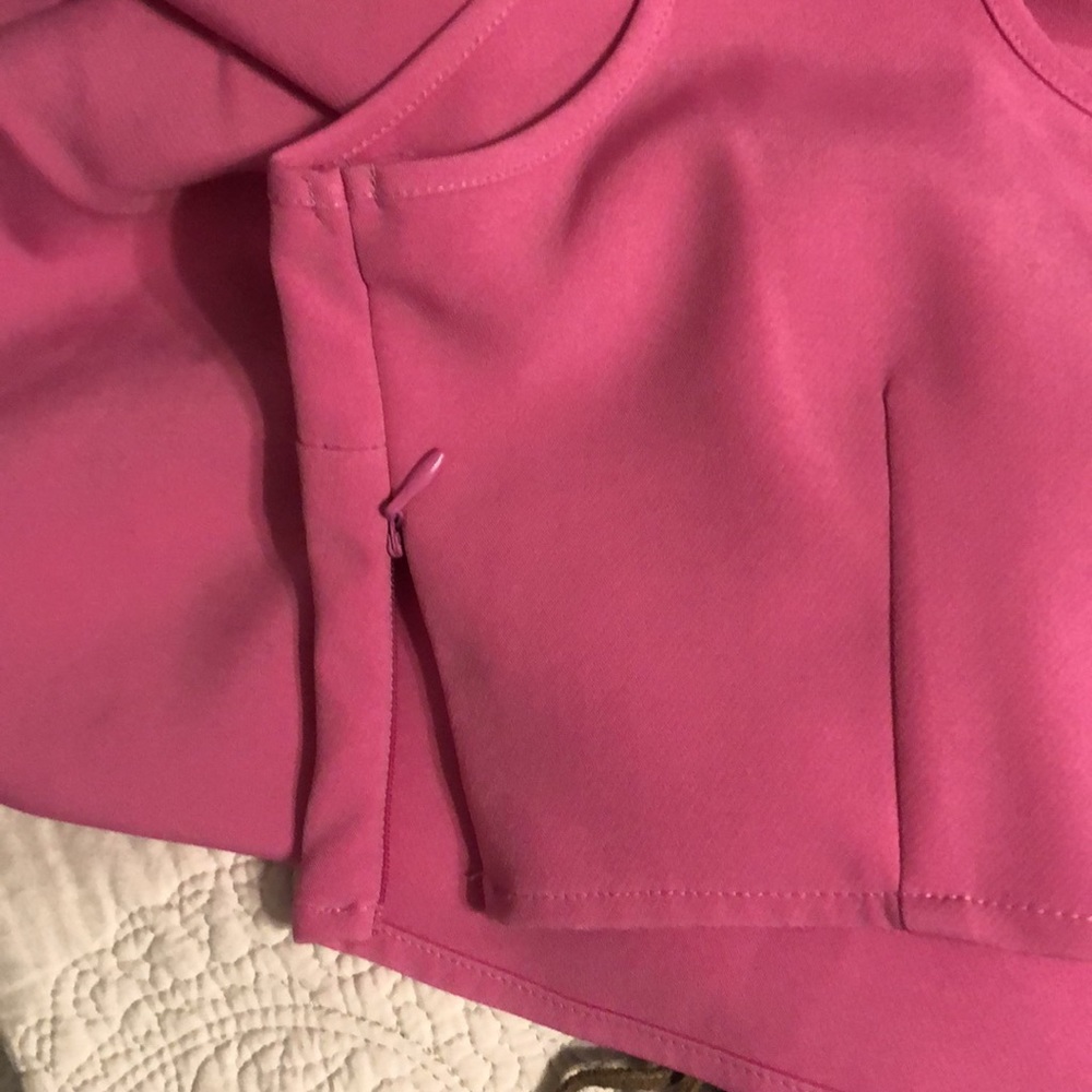 Pink wide leg pant and cropped tank set Size Med - Picture 4 of 9